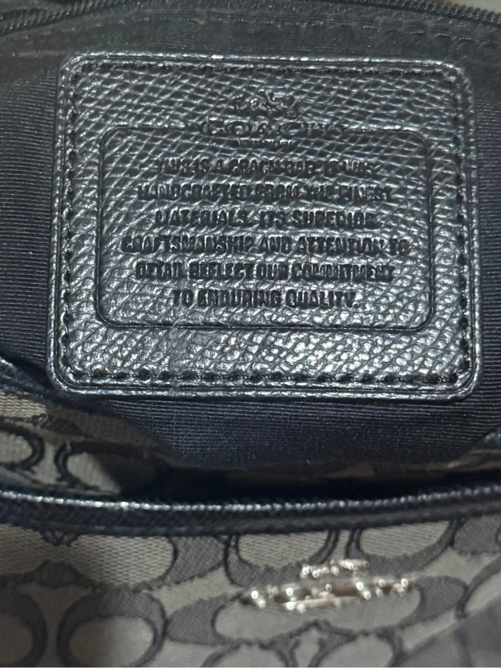 Coach Crossbody Bag in Brown and Black Signature Canvas